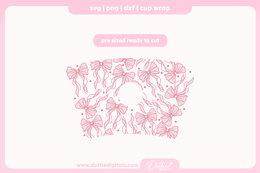 Flowy Flowing Bows 24oz Starbucks Cold Cup SVG PNG