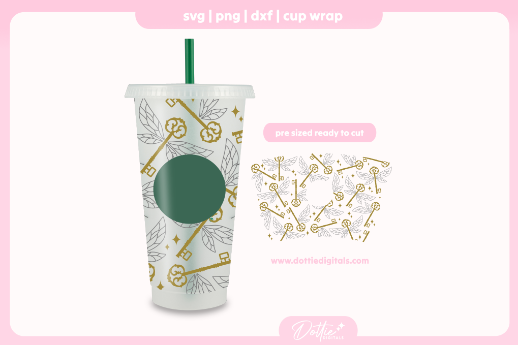 Keys With Wings 24oz Starbucks Cold Cup SVG PNG