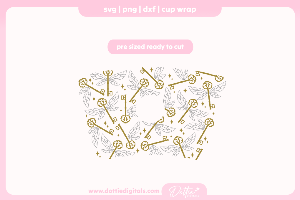 Keys With Wings 24oz Starbucks Cold Cup SVG PNG