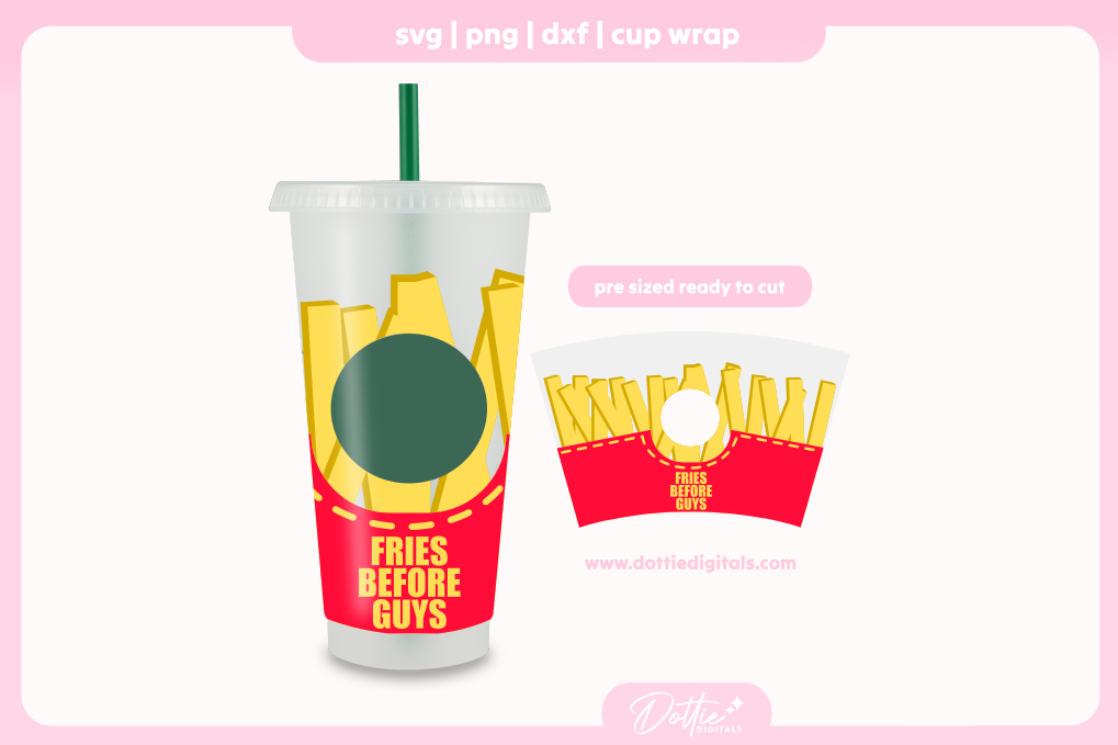 French Fries Fries Before Guys Chips Crisps 24oz Starbucks Cold Cup SVG PNG