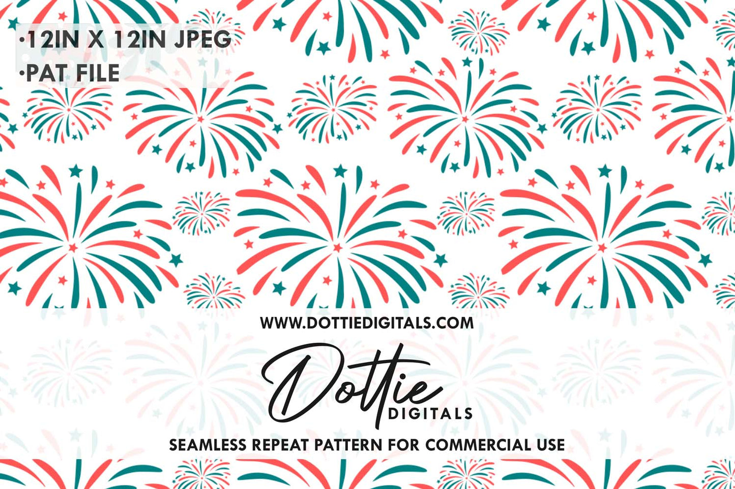 Fireworks Repeat Seamless Pattern