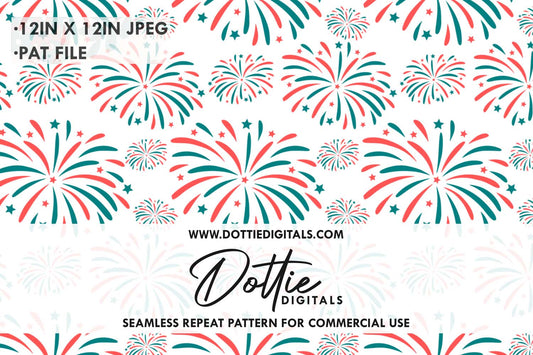 Fireworks Repeat Seamless Pattern
