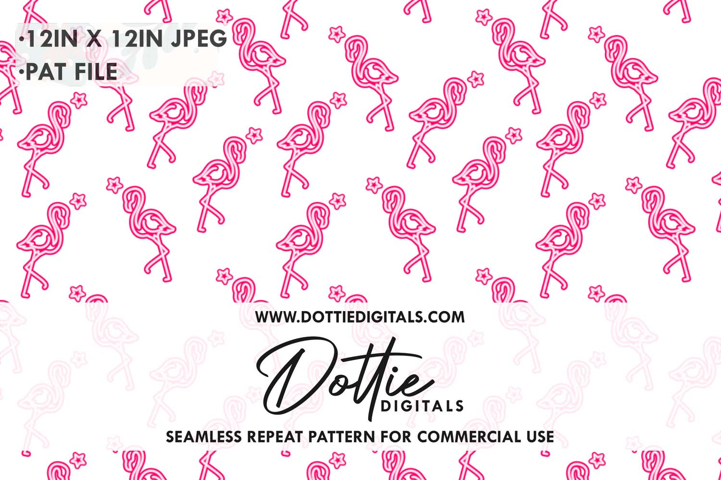Flamingo Repeat Seamless Pattern