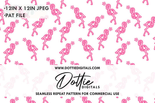 Flamingo Repeat Seamless Pattern