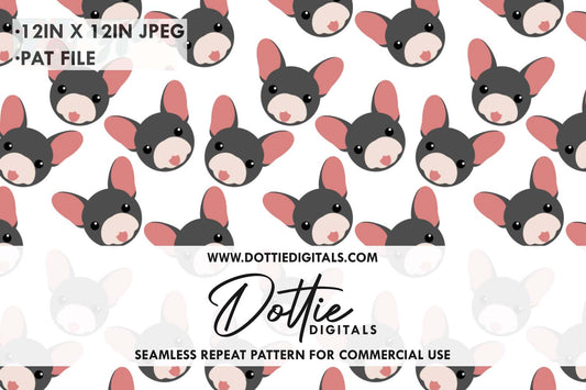 Frenchie Dog Repeat Seamless Pattern