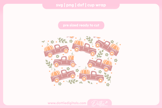 Pumpkin Truck 24oz Starbucks Cold Cup SVG PNG