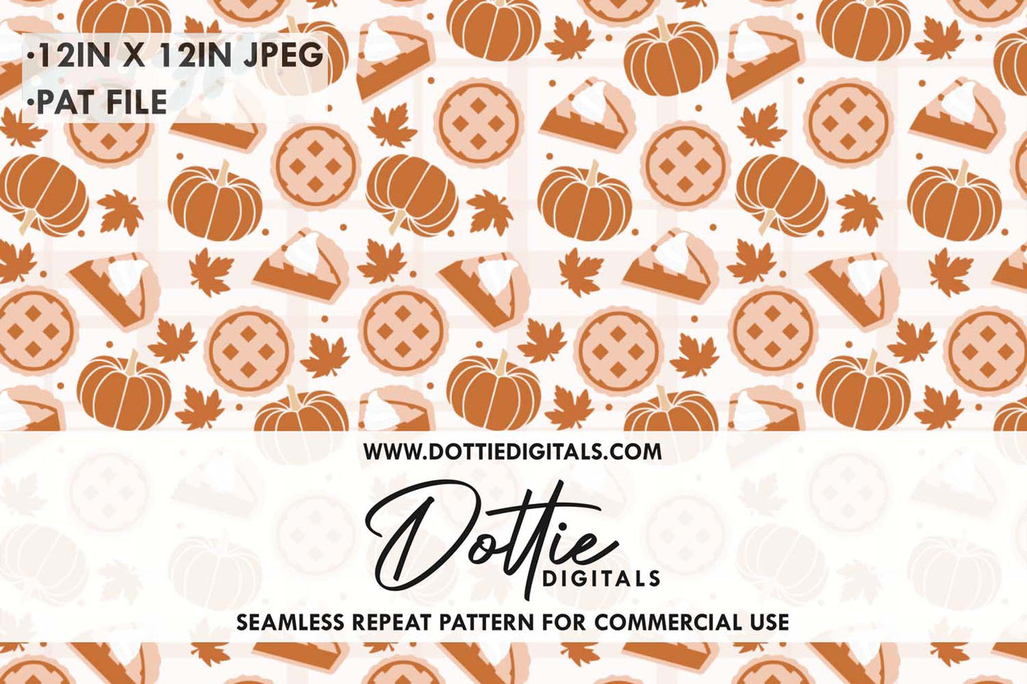 Halloween Pumpkin Pies Repeat Seamless Pattern