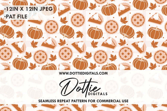 Halloween Pumpkin Pies Repeat Seamless Pattern