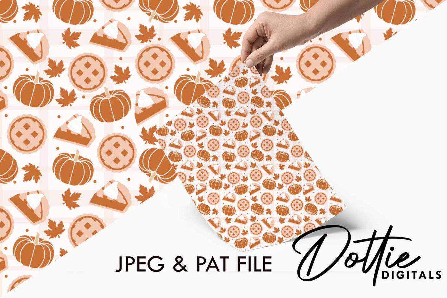 Halloween Pumpkin Pies Repeat Seamless Pattern