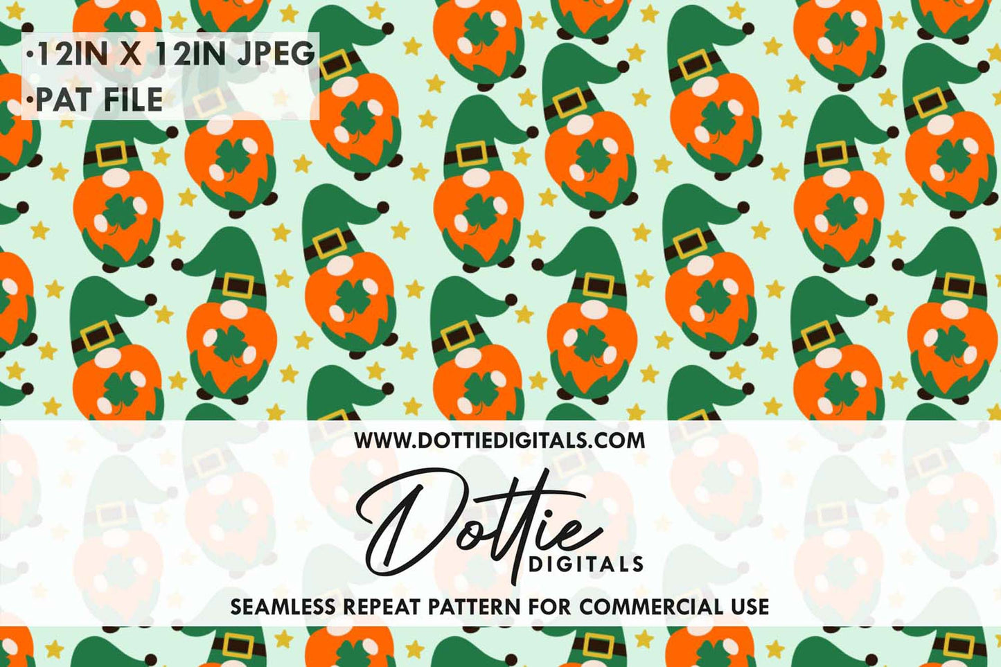 Irish Gonks Repeat Seamless Pattern