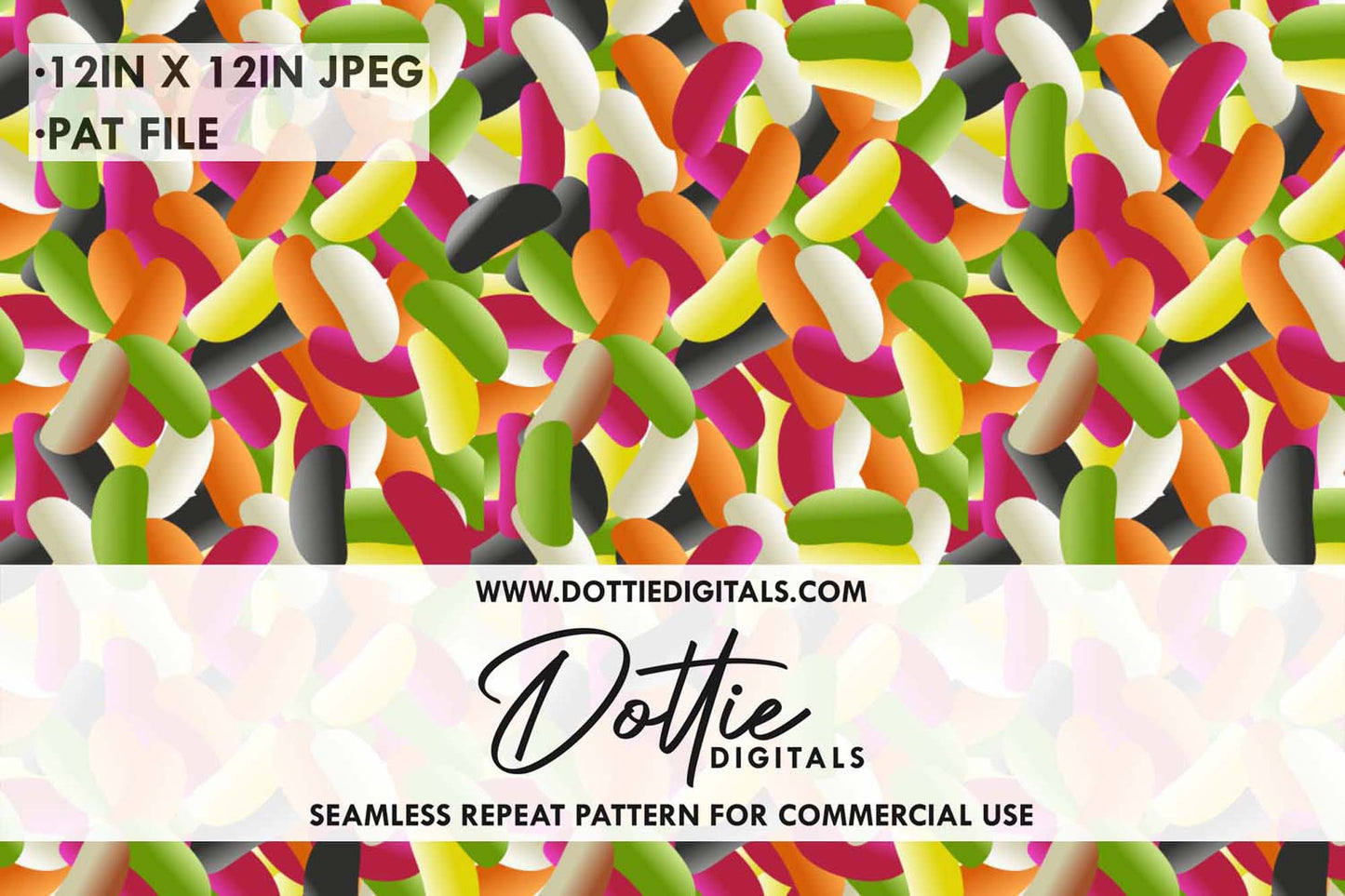 Jelly Beans Repeat Seamless Pattern