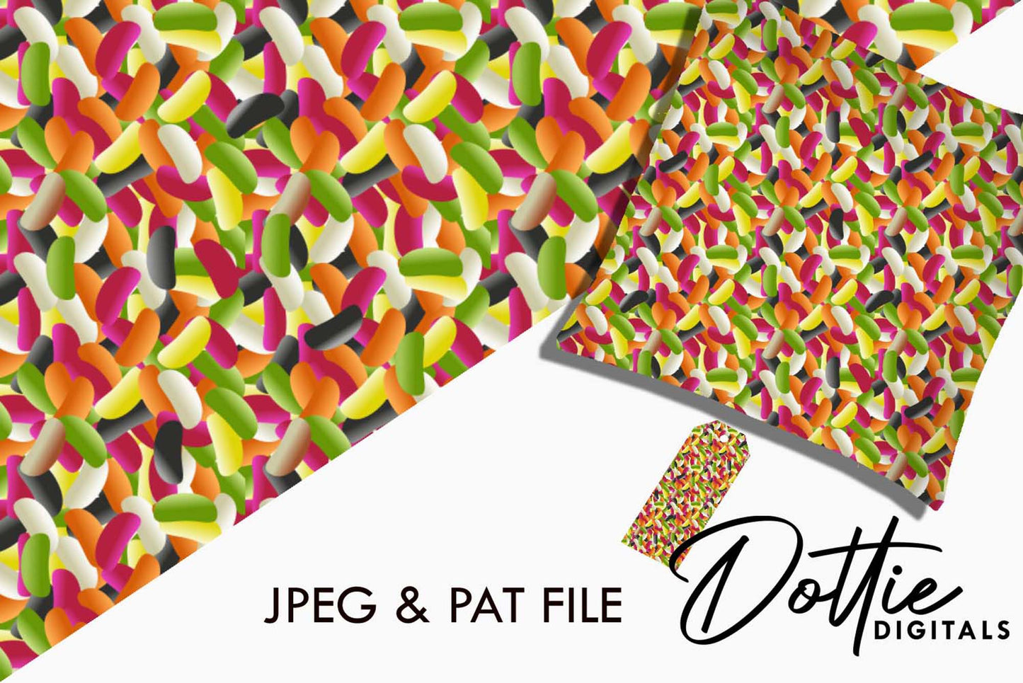 Jelly Beans Repeat Seamless Pattern