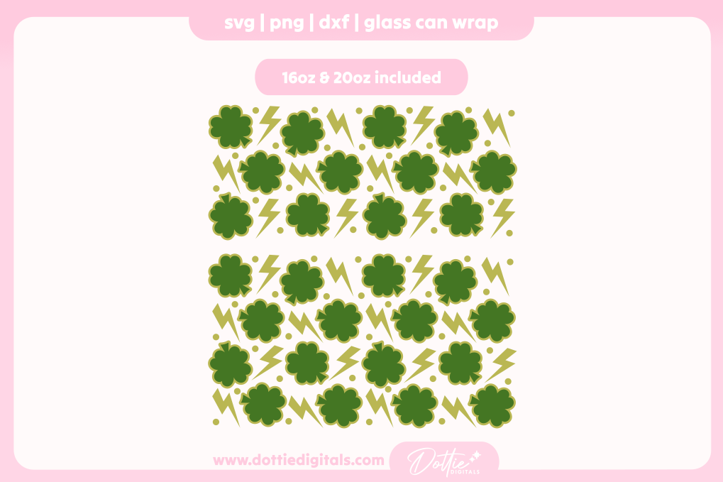 St Patrick's Day 16oz & 20oz Libbey Glass Can Bundle SVG PNG