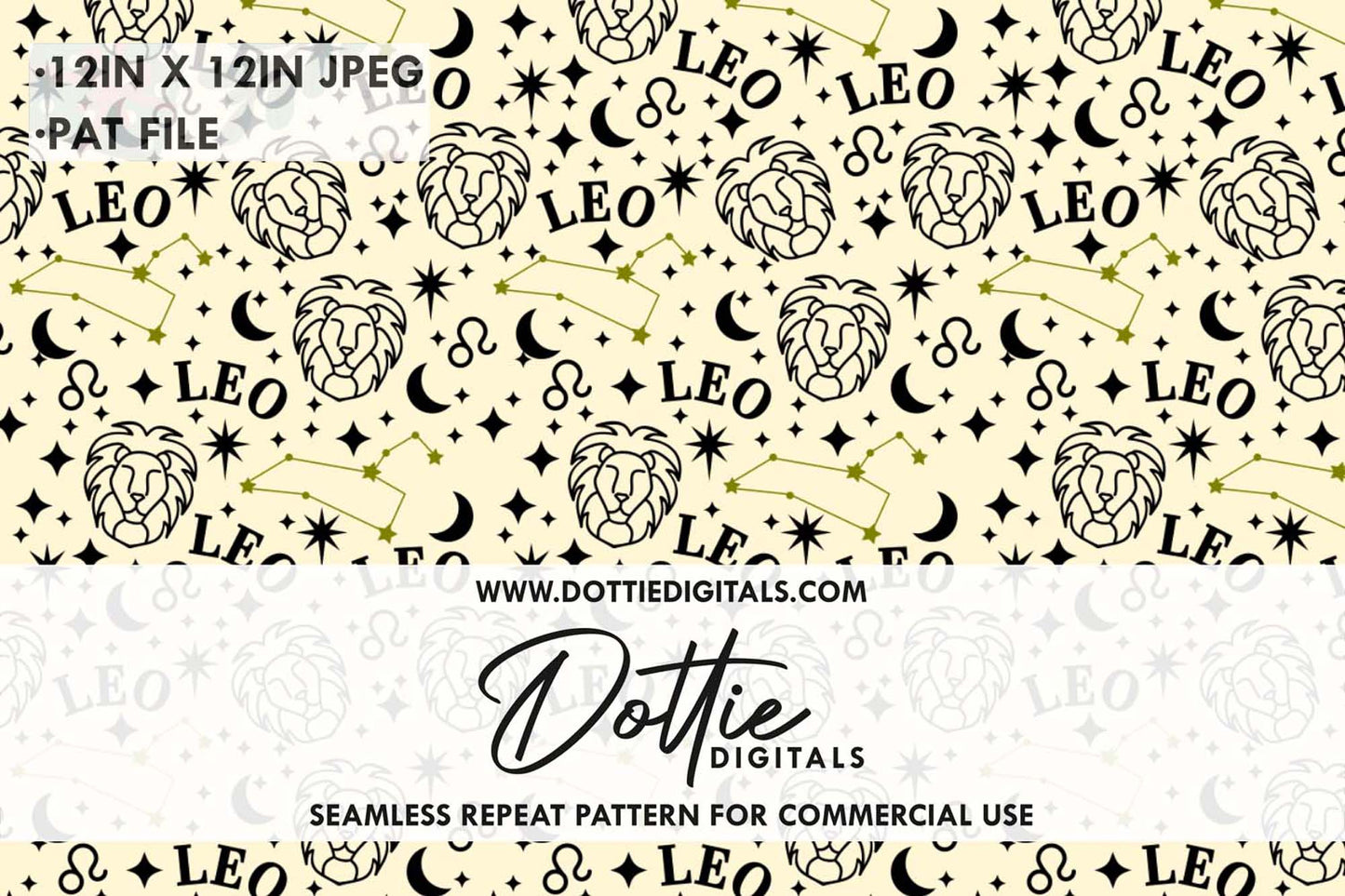 Leo Repeat Seamless Pattern