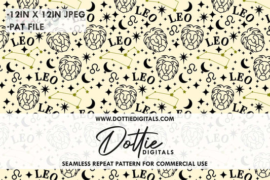 Leo Repeat Seamless Pattern