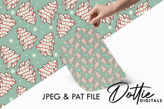 Little Debbie Zebra Christmas Tree Repeat Seamless Pattern
