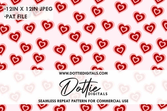 Love Hearts Repeat Seamless Pattern