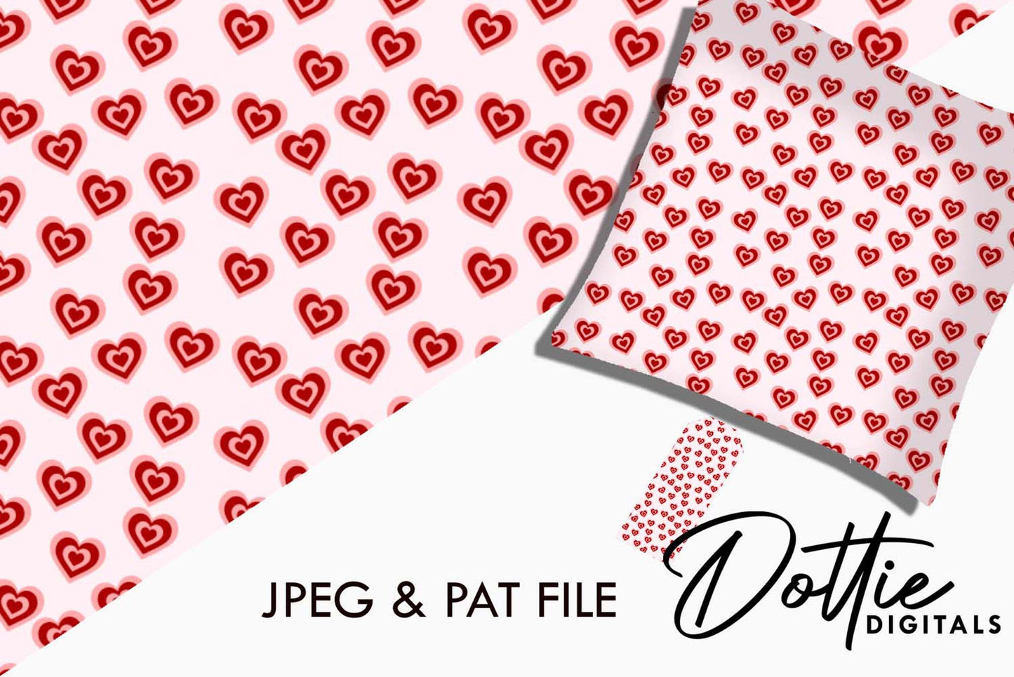 Love Hearts Repeat Seamless Pattern