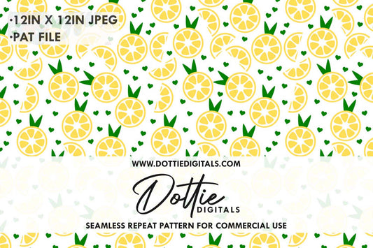 Lovely Lemons Repeat Seamless Pattern