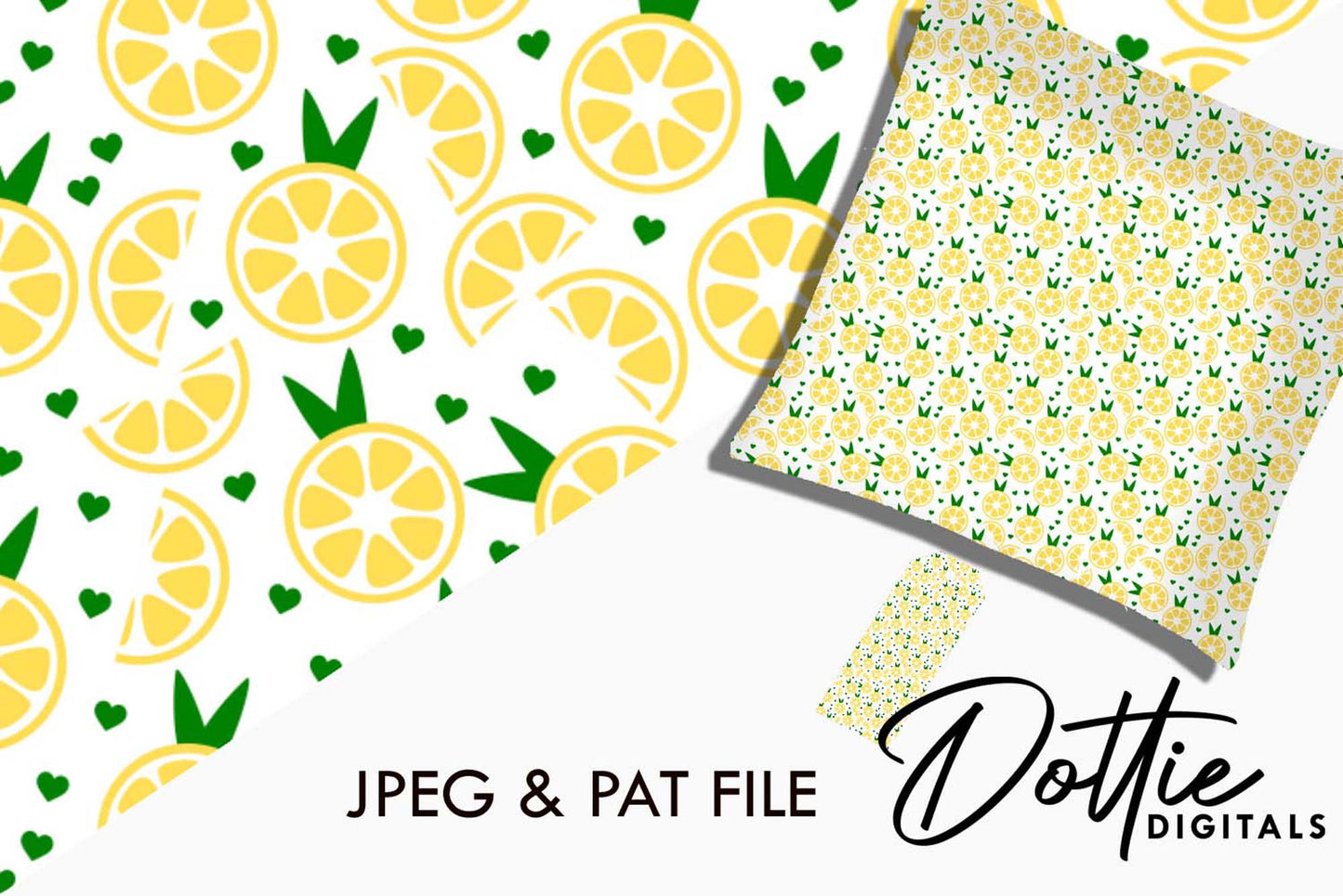Lovely Lemons Repeat Seamless Pattern