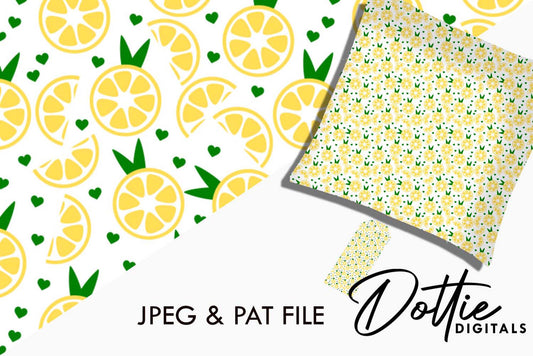 Lovely Lemons Repeat Seamless Pattern
