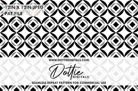 Monochrome Geometric Repeat Seamless Pattern
