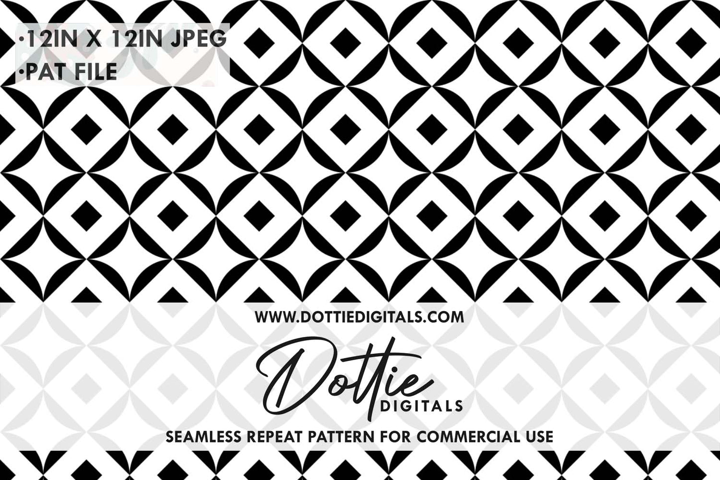 Monochrome Geometric Repeat Seamless Pattern