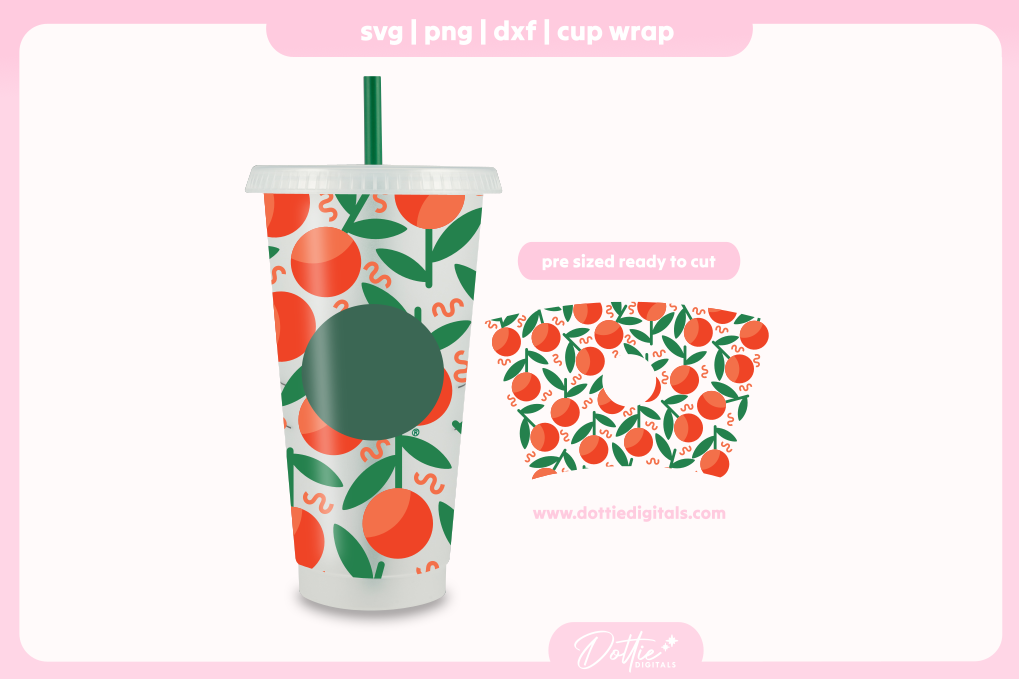 Oranges 24oz Starbucks Cold Cup SVG PNG