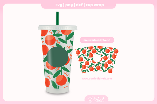 Oranges 24oz Starbucks Cold Cup SVG PNG