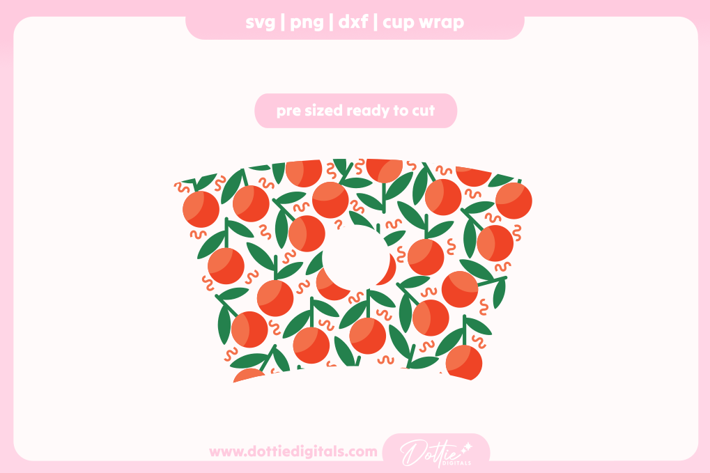 Oranges 24oz Starbucks Cold Cup SVG PNG