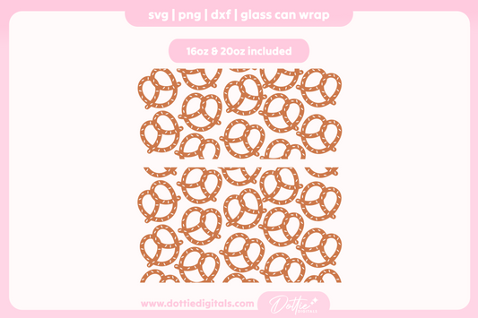 Pretzel 16oz & 20oz Libbey Glass Can Bundle SVG PNG