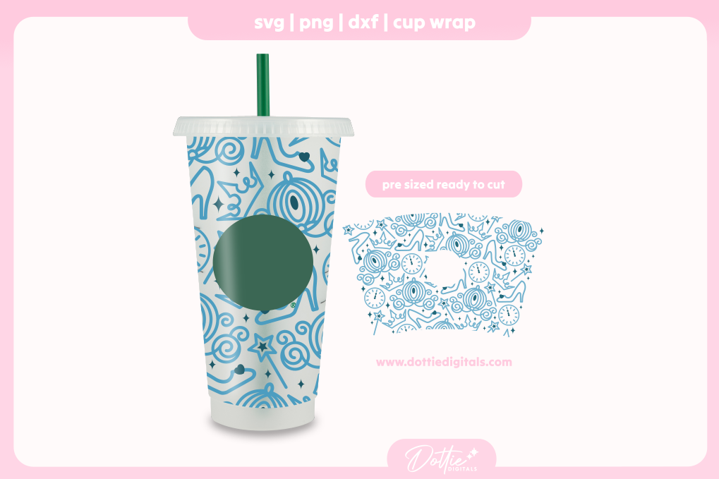 Fairytale Princess 24oz Starbucks Cold Cup SVG PNG
