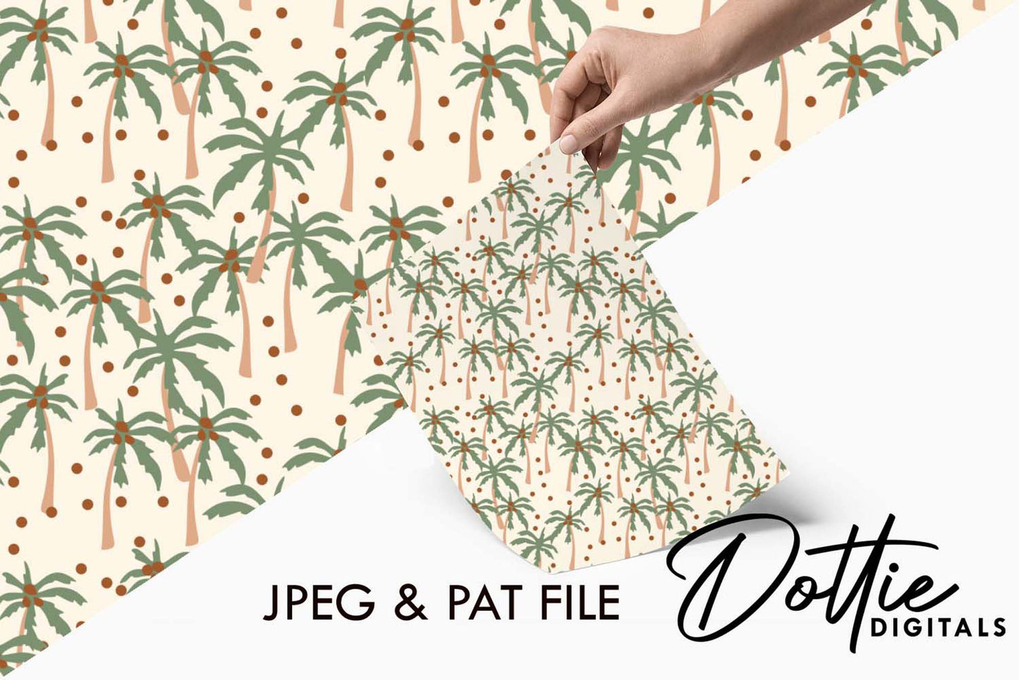 Palm Trees Repeat Seamless Pattern