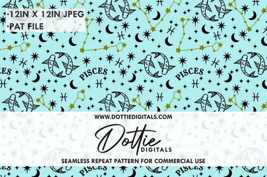 Pisces Repeat Seamless Pattern