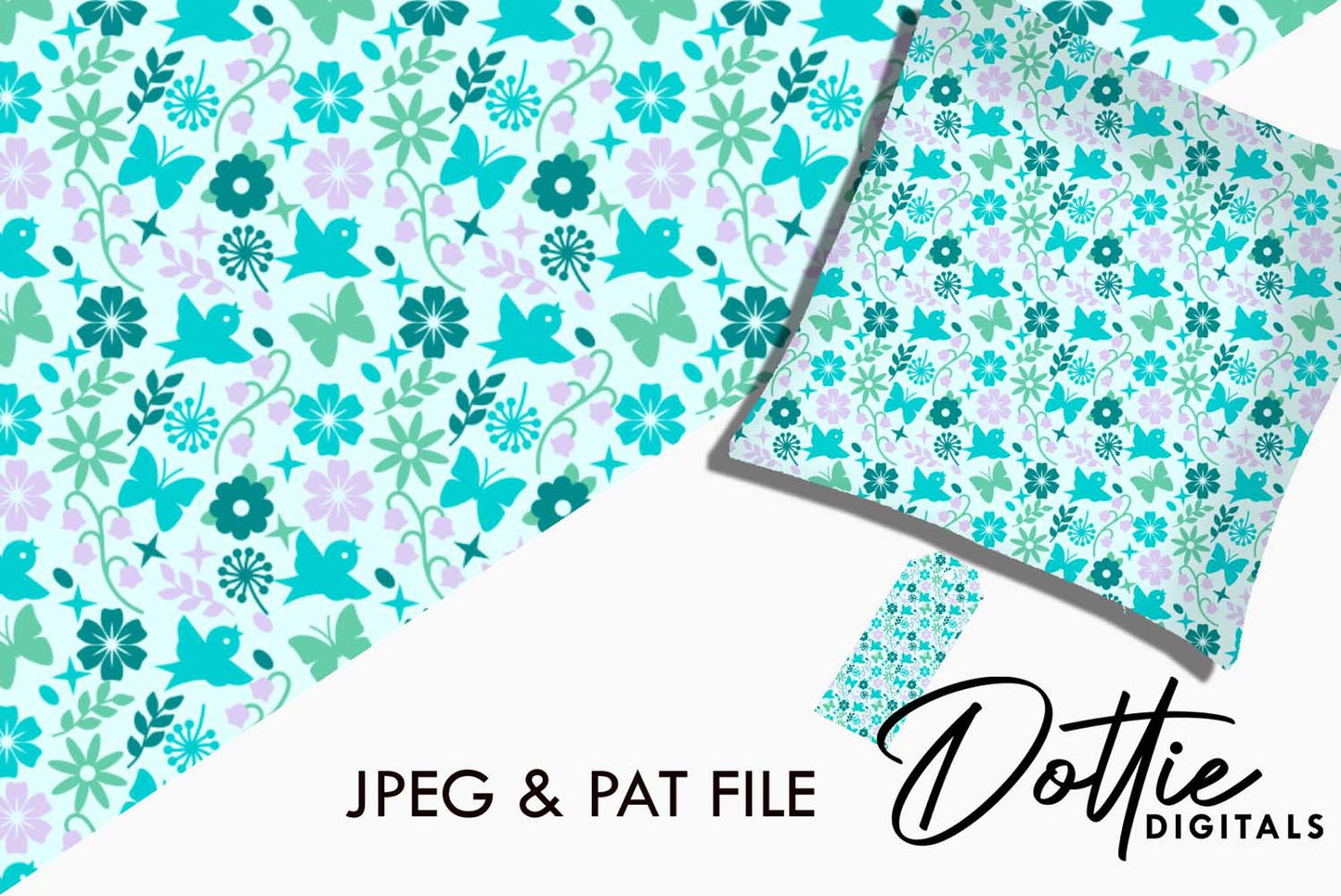 Pretty Floral Repeat Seamless Pattern