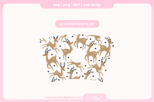Rudolph Red Nosed Reindeer 24oz Starbucks Cold Cup SVG PNG