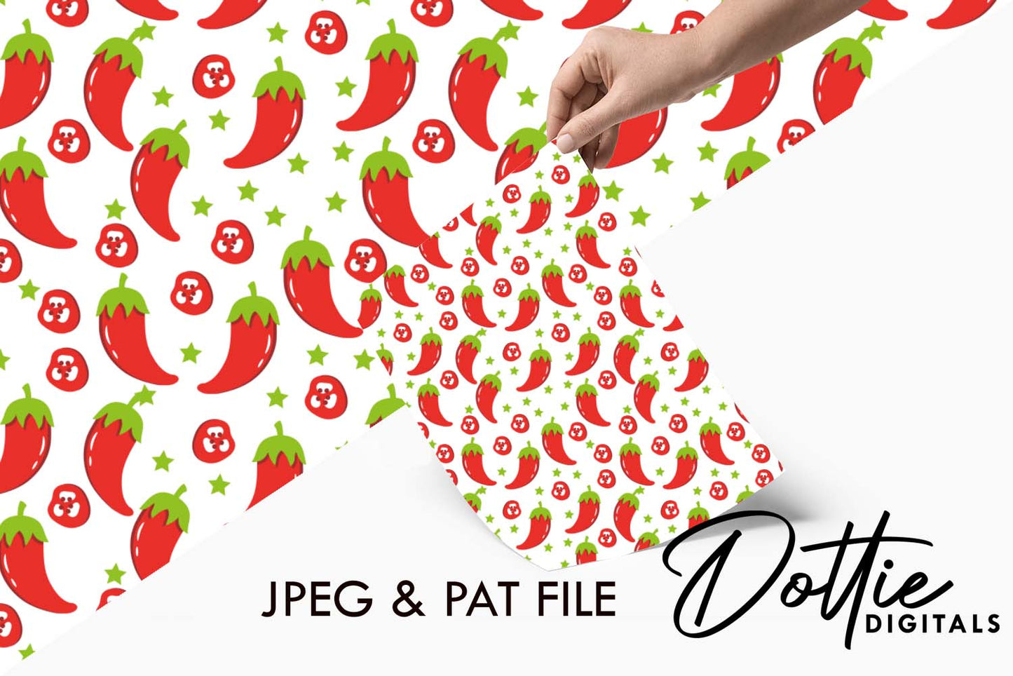 Red Chillies Repeat Seamless Pattern