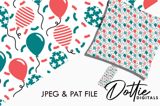 USA Balloons Repeat Seamless Pattern