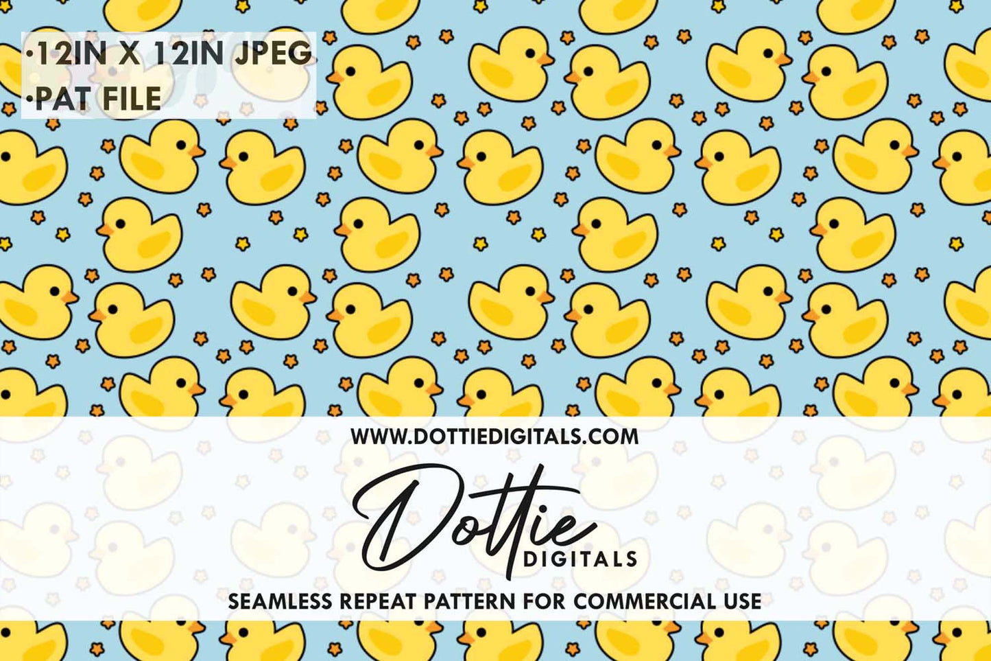 Rubber Ducks Repeat Seamless Pattern
