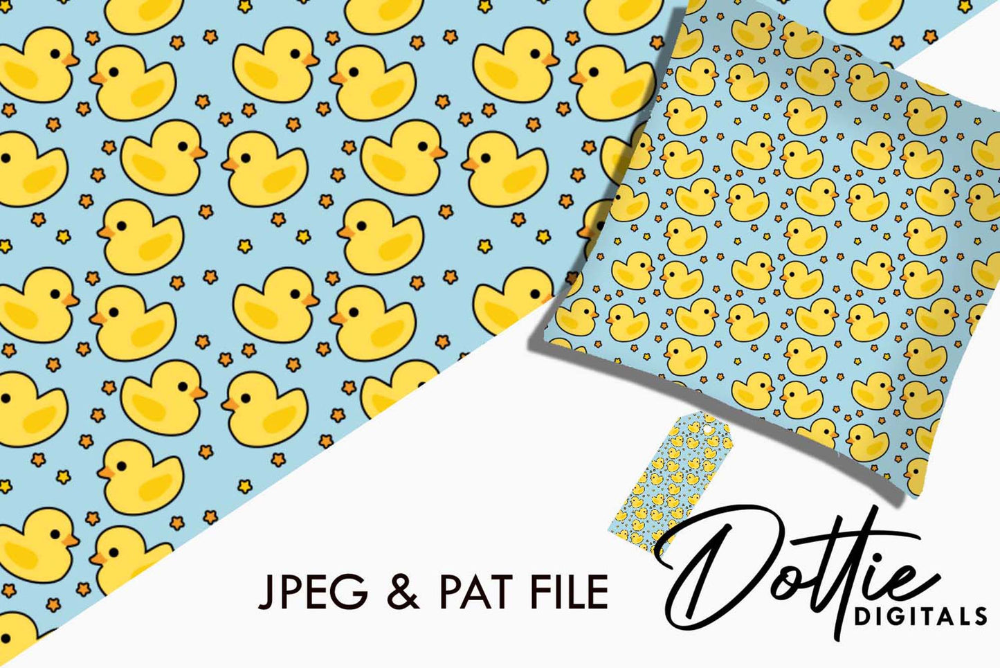 Rubber Ducks Repeat Seamless Pattern