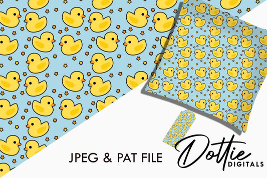 Rubber Ducks Repeat Seamless Pattern