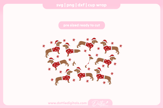Xmas Santa Paws 24oz Starbucks Cold Cup SVG PNG