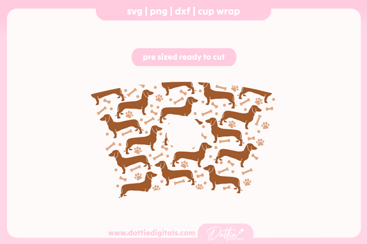 Sausage Dogs Dachshund 24oz Starbucks Cold Cup SVG PNG