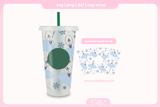 Nutcracker Snowflake Ballerinas 24oz Starbucks Cold Cup SVG PNG