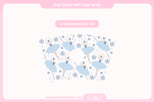 Nutcracker Snowflake Ballerinas 24oz Starbucks Cold Cup SVG PNG