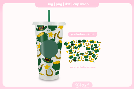 St Patrick's Day Pot Of Gold Ireland Irish 24oz Starbucks Cold Cup SVG PNG