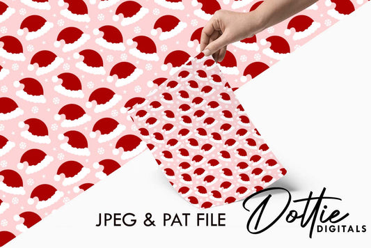 Santa Hats Repeat Seamless Pattern
