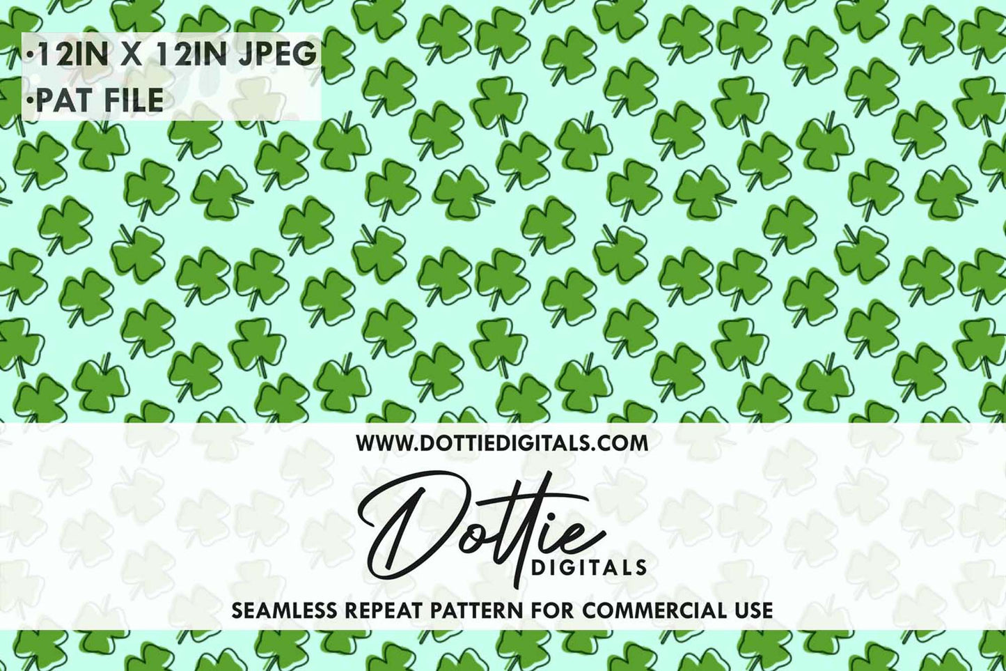 Shamrocks Repeat Seamless Pattern