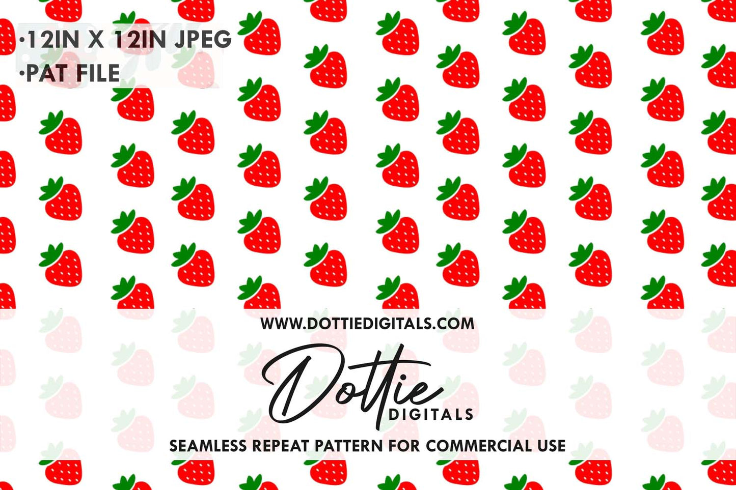 Strawberry Repeat Seamless Pattern