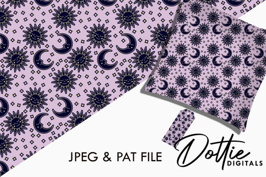 Sun And Moon Repeat Seamless Pattern